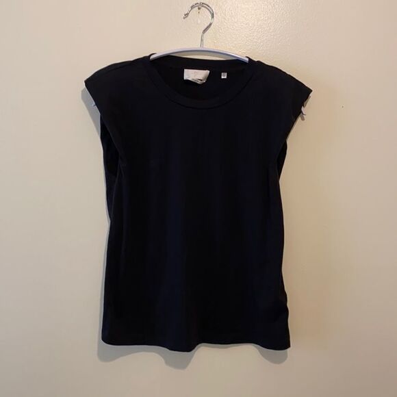 7 for all mankind shoulder pad muscle tee . size xs - Picture 5 of 10